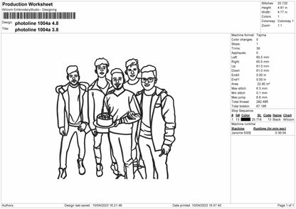 Photoline 1004a Embroidery File 6 sizes