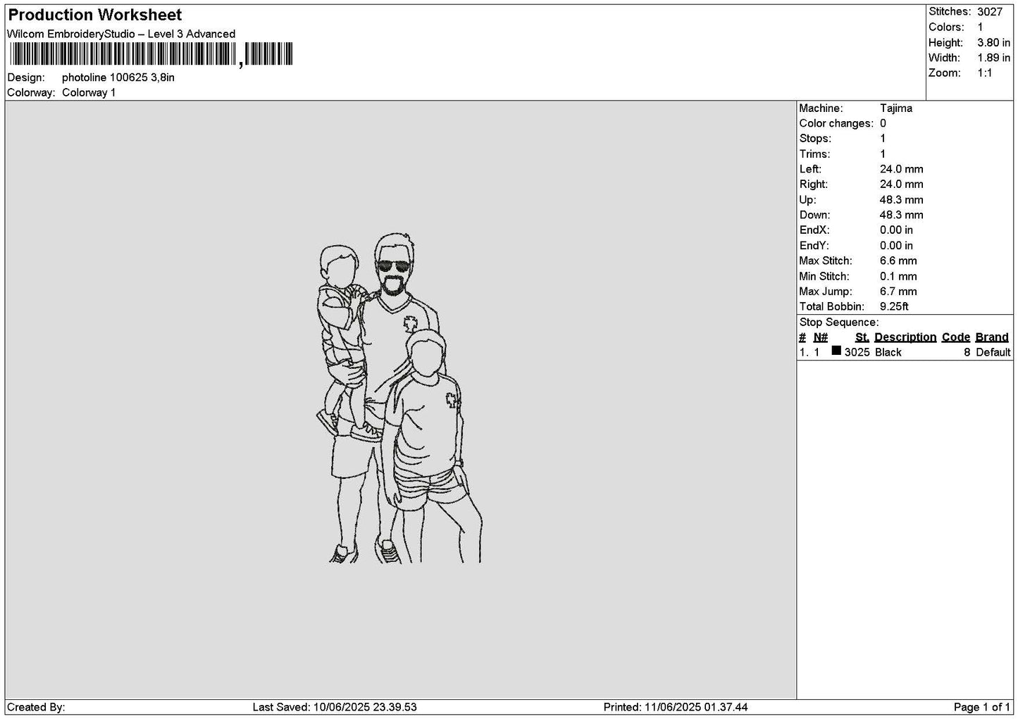 Photoline 1006 Embroidery File 6 sizes