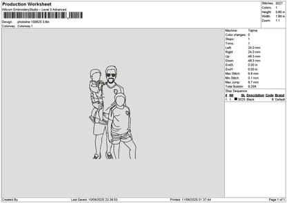 Photoline 1006 Embroidery File 6 sizes
