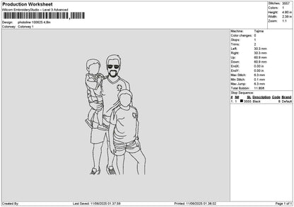 Photoline 1006 Embroidery File 6 sizes