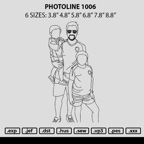 Photoline 1006 Embroidery File 6 sizes