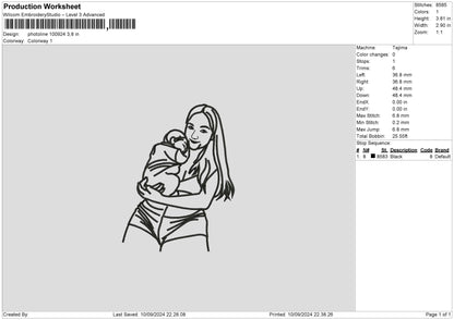 Photoline 1009 Embroidery File 6 sizes
