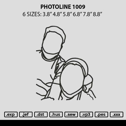 Photoline 1009 Embroidery File 6 sizes