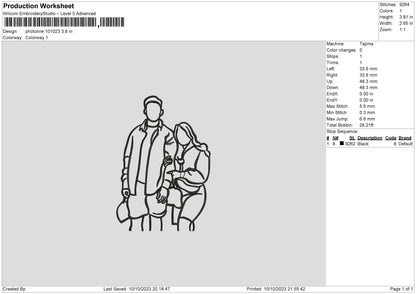 Photoline 1010 Embroidery File 6 sizes