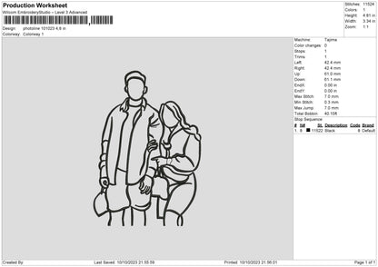 Photoline 1010 Embroidery File 6 sizes