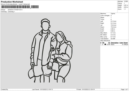 Photoline 1010 Embroidery File 6 sizes