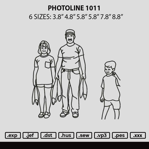 Photoline 1011 Embroidery File 6 sizes