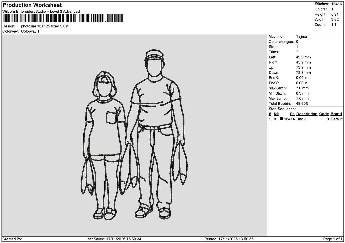 Photoline 1011 Embroidery File 6 sizes