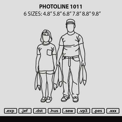 Photoline 1011 Embroidery File 6 sizes