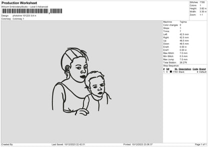 Photoline 1012 Embroidery File 6 sizes
