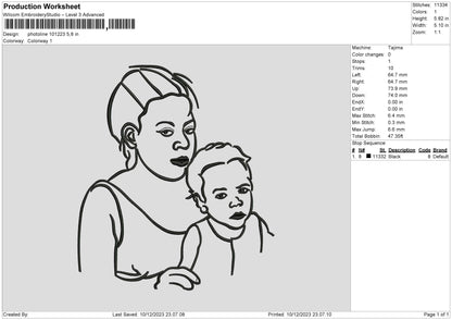 Photoline 1012 Embroidery File 6 sizes