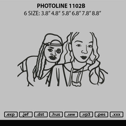 Photoline 1102 Embroidery File 6 sizes