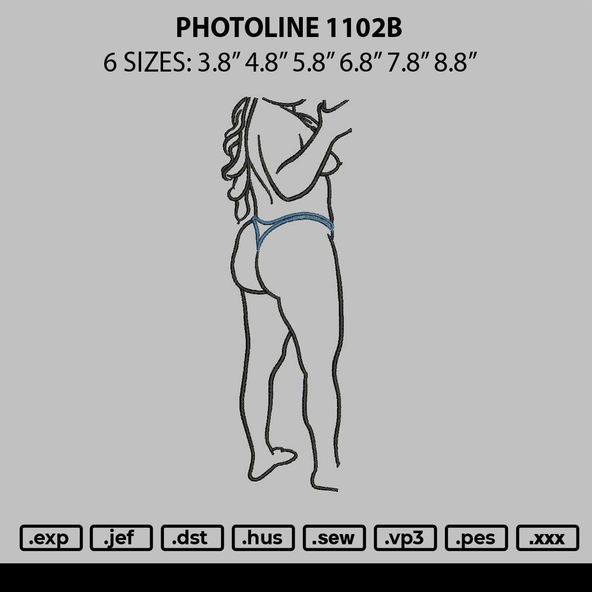 Photoline 1102b Embroidery File 6 sizes