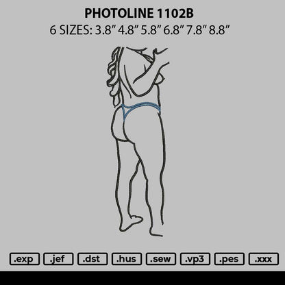 Photoline 1102b Embroidery File 6 sizes