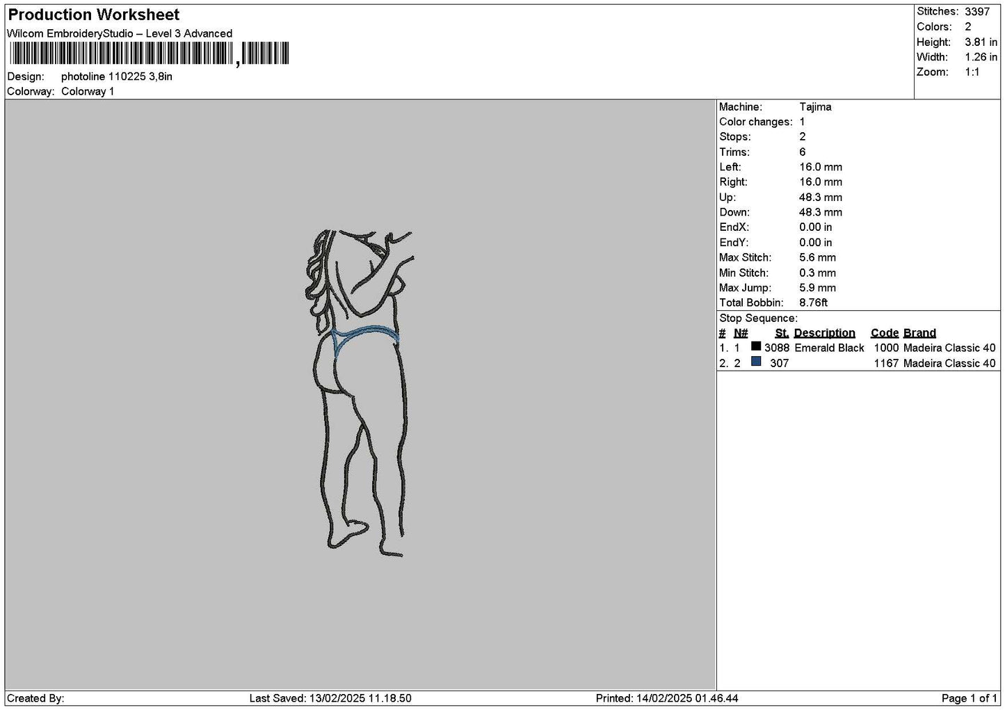 Photoline 1102b Embroidery File 6 sizes