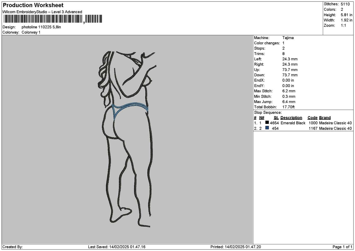 Photoline 1102b Embroidery File 6 sizes
