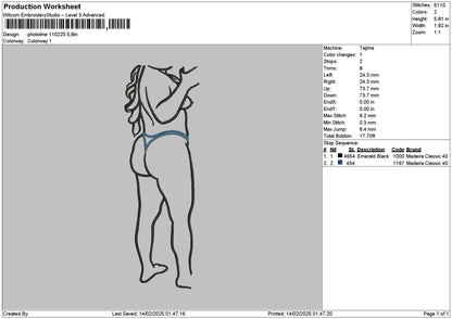 Photoline 1102b Embroidery File 6 sizes