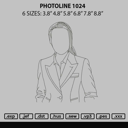 Photoline 1024 Embroidery File 6 sizes