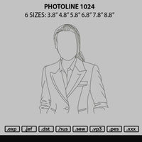 Photoline 1024 Embroidery File 6 sizes