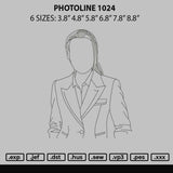 Photoline 1024 Embroidery File 6 sizes