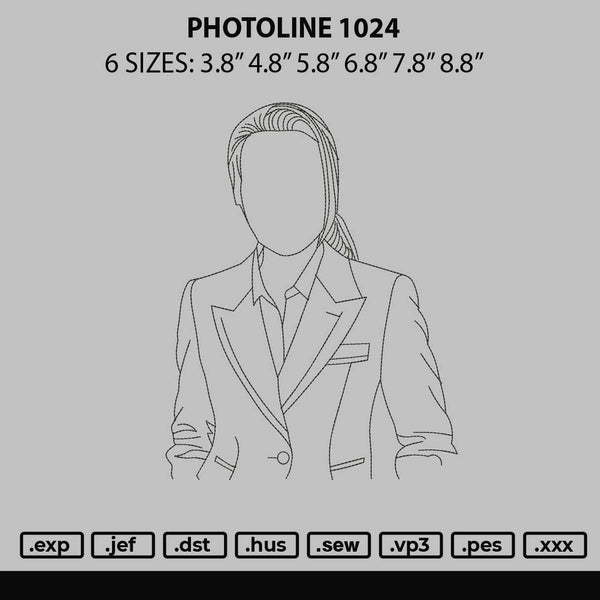 Photoline 1024 Embroidery File 6 sizes