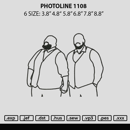Photoline 1108 Embroidery File 6 sizes