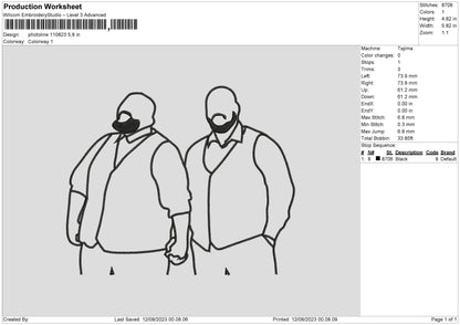 Photoline 1108 Embroidery File 6 sizes