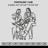 Photoline 1124b Embroidery File 6 sizes