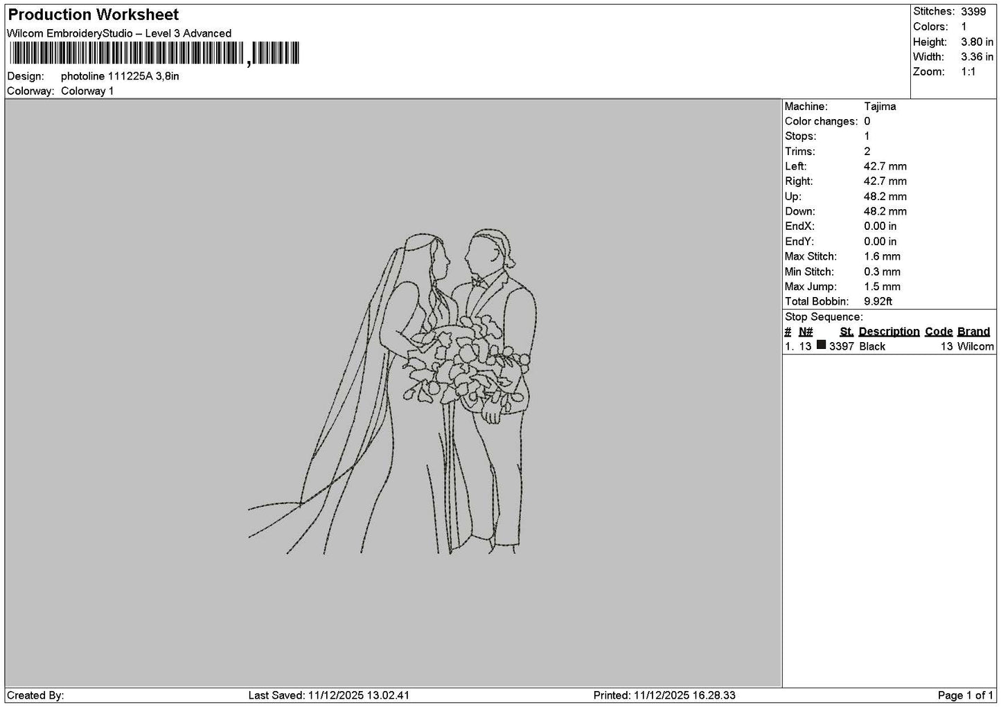 Photoline 1112a Embroidery File 6 sizes