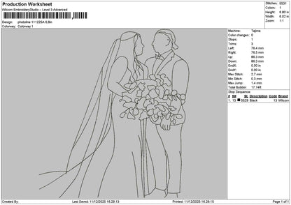 Photoline 1112a Embroidery File 6 sizes