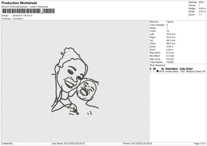 Photoline 116 Embroidery File 6 sizes