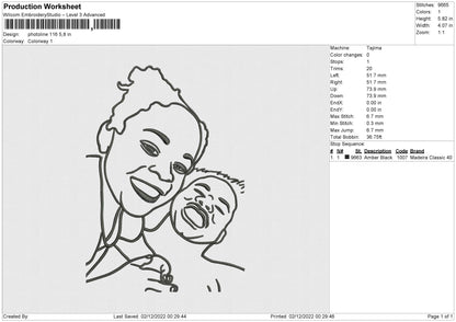 Photoline 116 Embroidery File 6 sizes