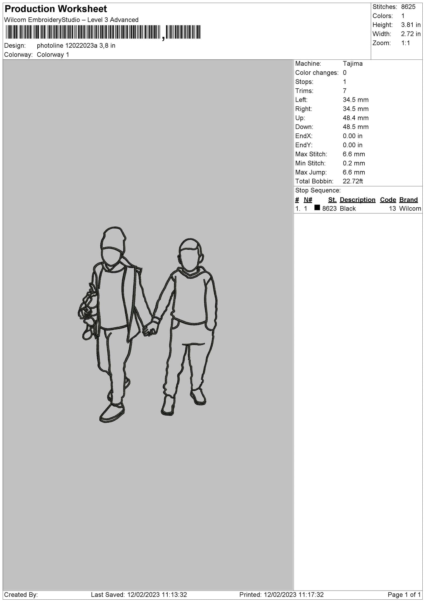 Photoline 1202a Embroidery File 6 sizes