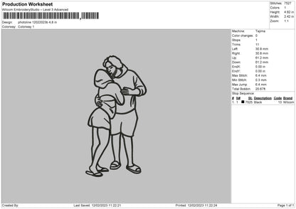 Photoline 1202b Embroidery File 6 sizes