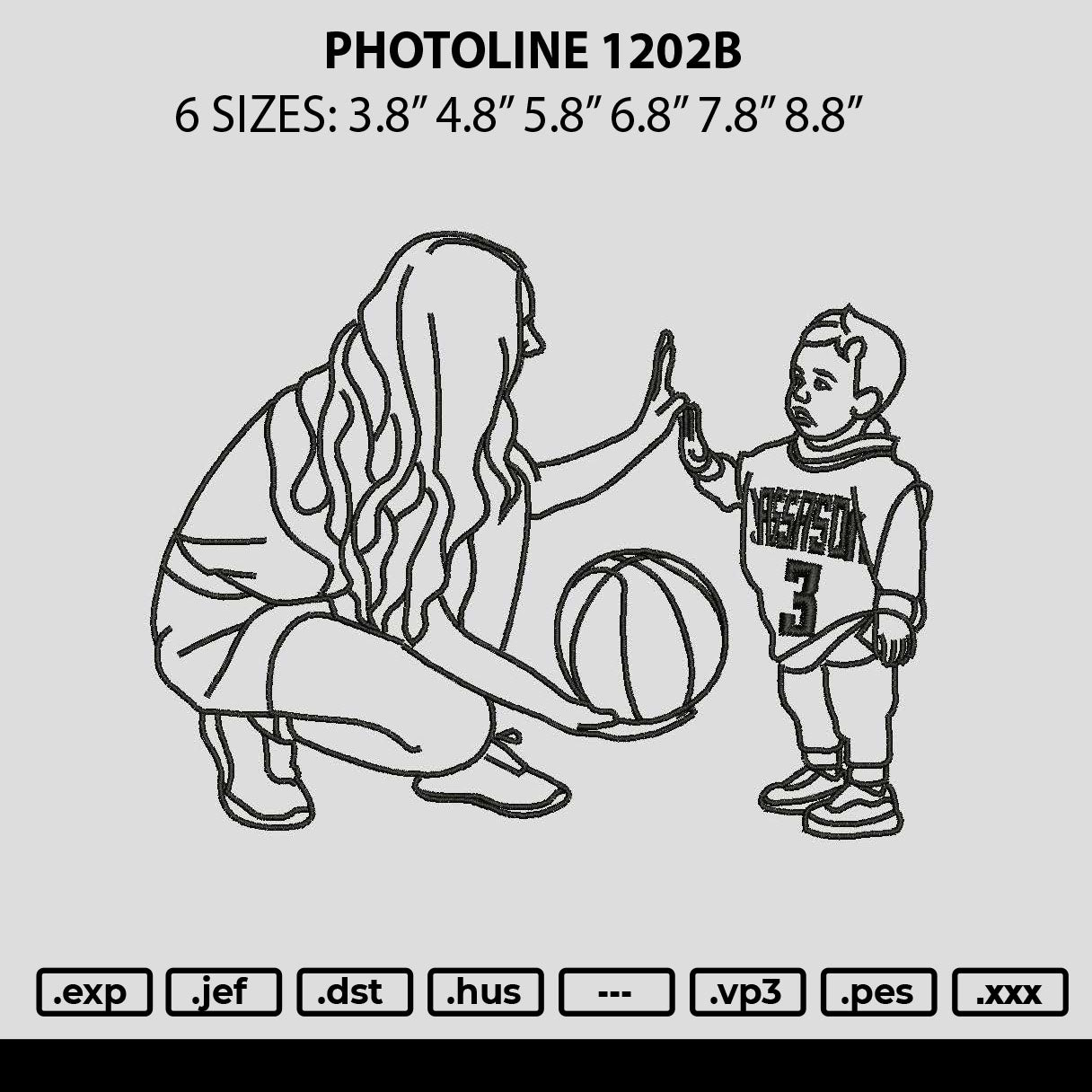 Photoline 1202b Embroidery File 6 sizes