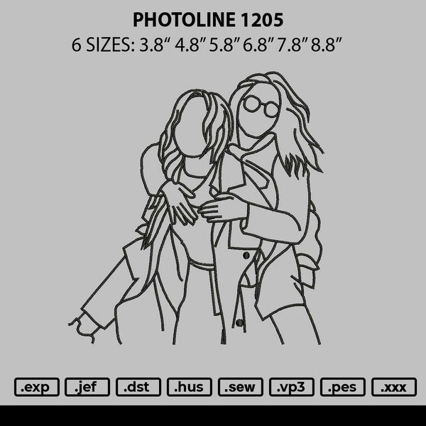 Photoline 1205 Embroidery File 6 sizes
