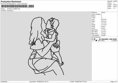 Photoline 1208 Embroidery Machine Design File 6 sizes