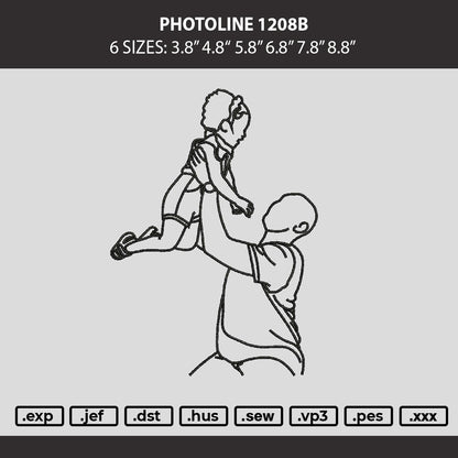 Photoline 1208b Embroidery Machine Design File 6 sizes