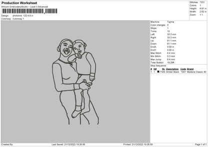 Photoline V122 002 Embroidery File 6 sizes