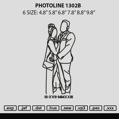 Photoline 1302b Embroidery File 6 sizes