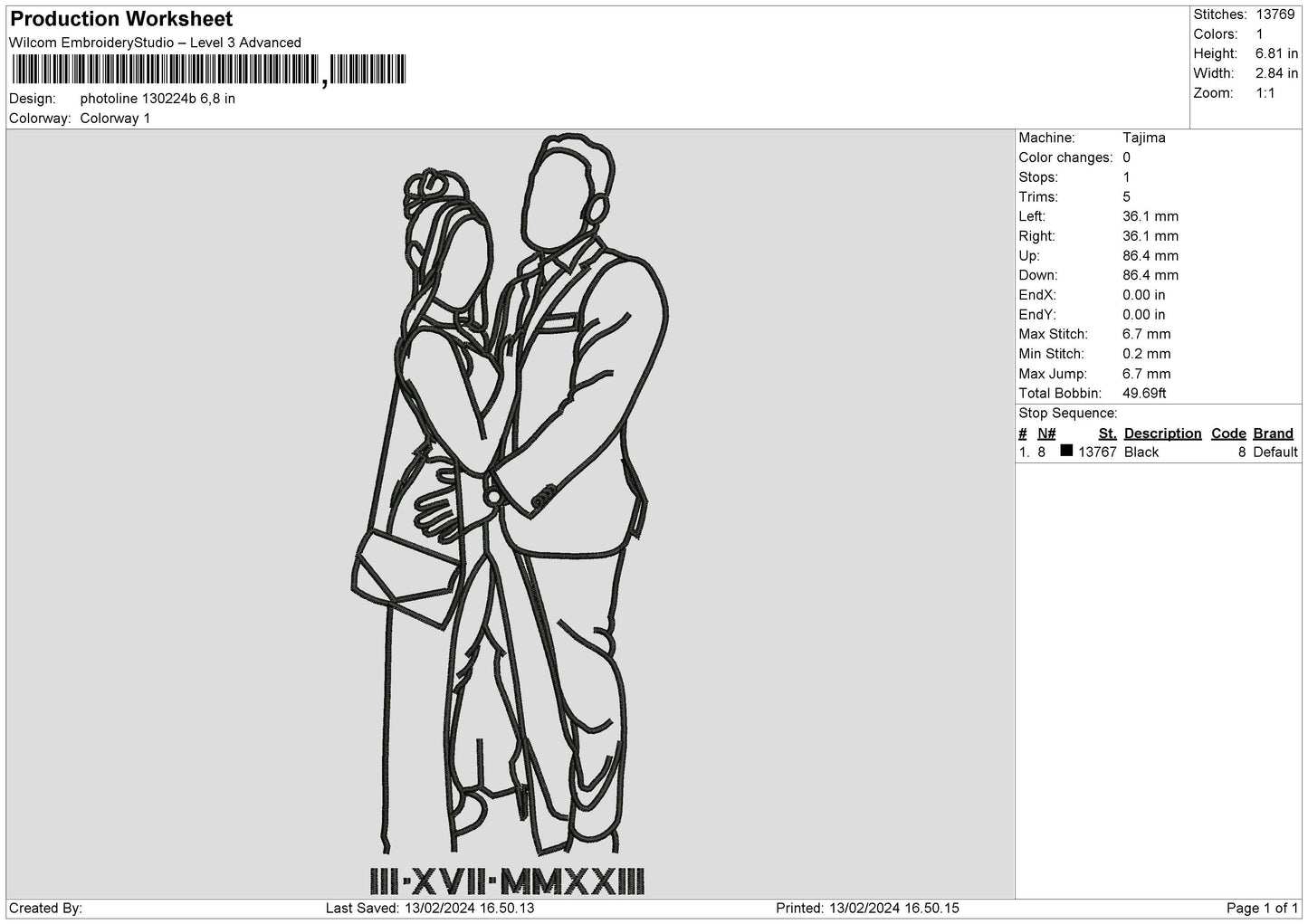 Photoline 1302b Embroidery File 6 sizes