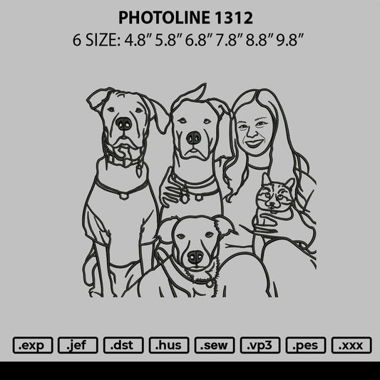 Photoline 1312 Embroidery File 6 sizes