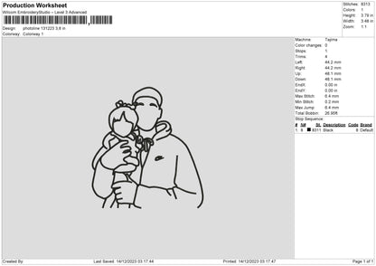 Photoline 1323 Embroidery File 6 sizes