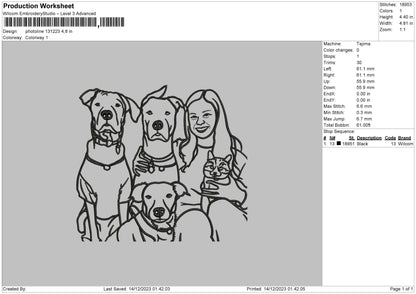 Photoline 1312 Embroidery File 6 sizes