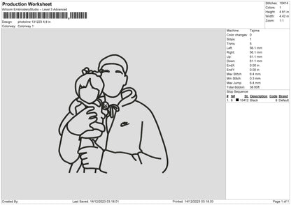 Photoline 1323 Embroidery File 6 sizes