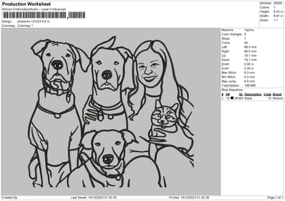 Photoline 1312 Embroidery File 6 sizes