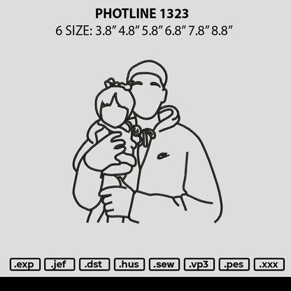 Photoline 1323 Embroidery File 6 sizes