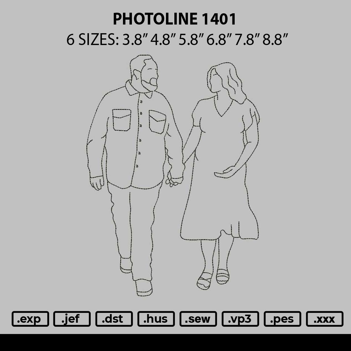 Photoline 1401 Embroidery File 6 sizes