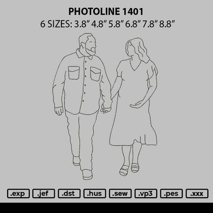 Photoline 1401 Embroidery File 6 sizes