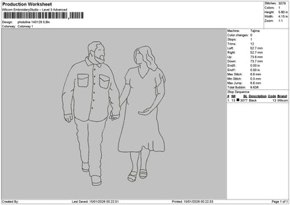 Photoline 1401 Embroidery File 6 sizes